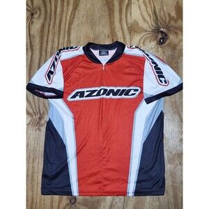 AZDONIC Bike Jersey Red Short Sleeve Adult XL Zip @L4